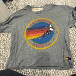 Aviator Nation cropped tee!!